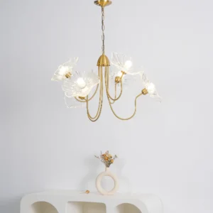 Lotus Leaf Glass Chandelier